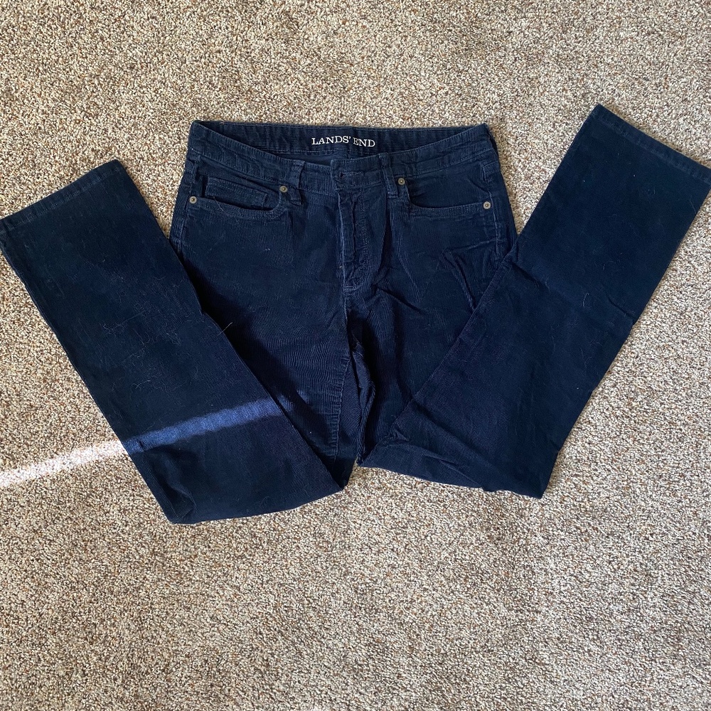 Lands' End Mid-Rise Straight Corduroy